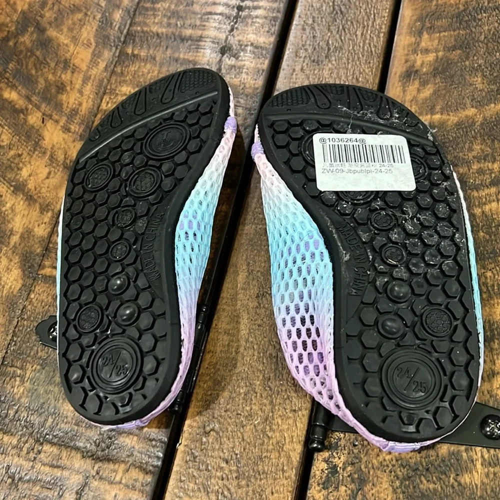 Kids Mesh Slip-On Shoes - Purple and Blue